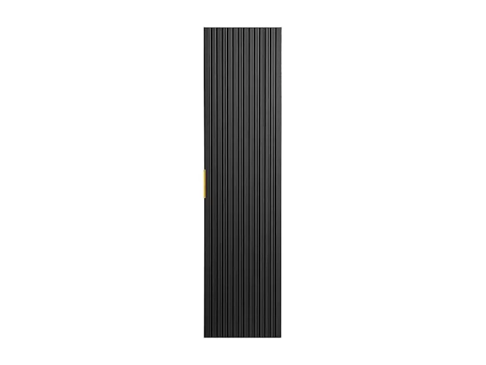 Vente-unique Coluna De Casa De Banho Suspensa Estriada Preto A140 Cm - Zevara* Coluna De Casa De Banho