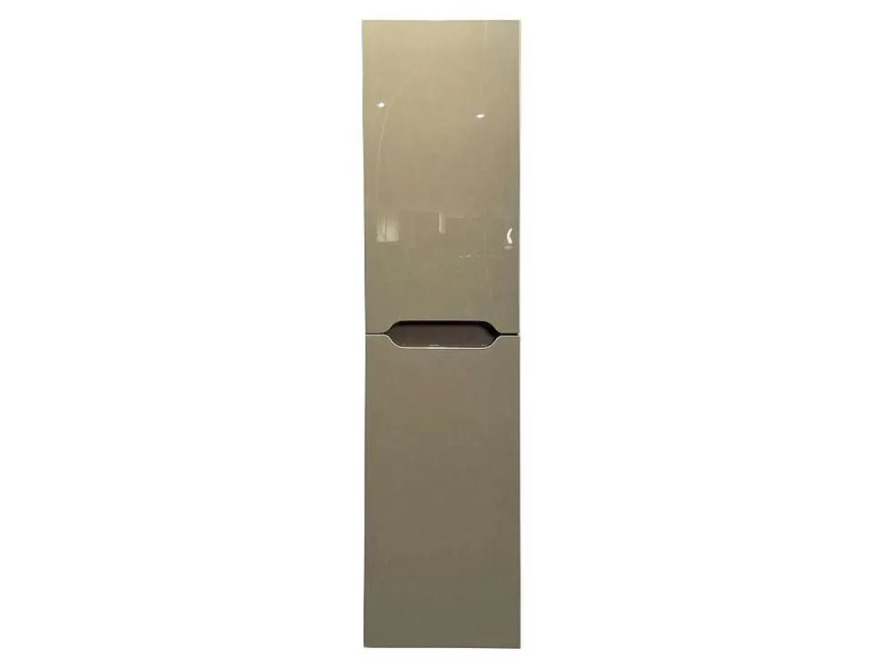 Vente-unique Coluna De Casa De Banho Suspensa Taupe C30 X L30 X 120 Cm - Stefanie* Coluna De Casa De Banho