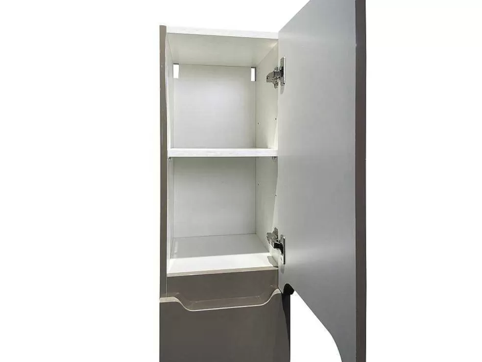 Vente-unique Coluna De Casa De Banho Suspensa Taupe C30 X L30 X 120 Cm - Stefanie* Coluna De Casa De Banho