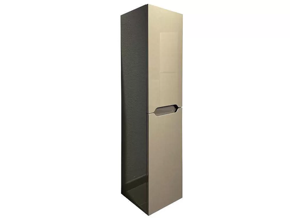 Vente-unique Coluna De Casa De Banho Suspensa Taupe C30 X L30 X 120 Cm - Stefanie* Coluna De Casa De Banho