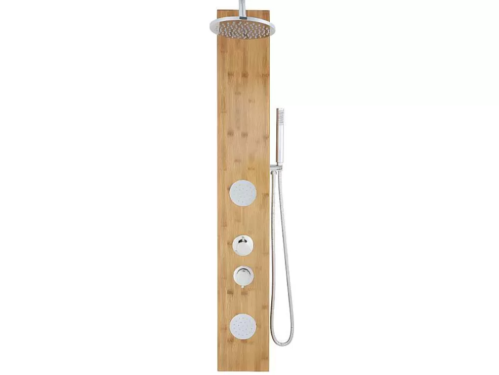Shower & Design Coluna De Duche De Hidromassagem Em Bambu De 20X140 Cm - Solal* Coluna De Duche