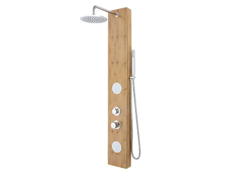 Shower & Design Coluna De Duche De Hidromassagem Em Bambu De 20X140 Cm - Solal* Coluna De Duche