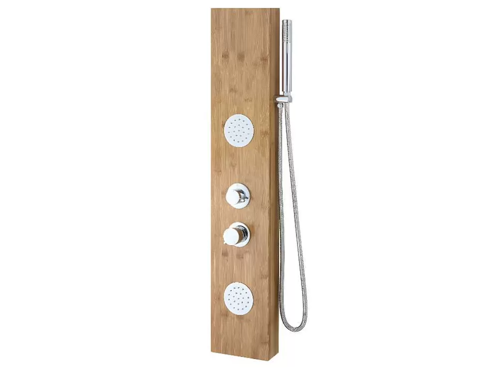 Shower & Design Coluna De Duche De Hidromassagem Em Bambu De 20X140 Cm - Solal* Coluna De Duche