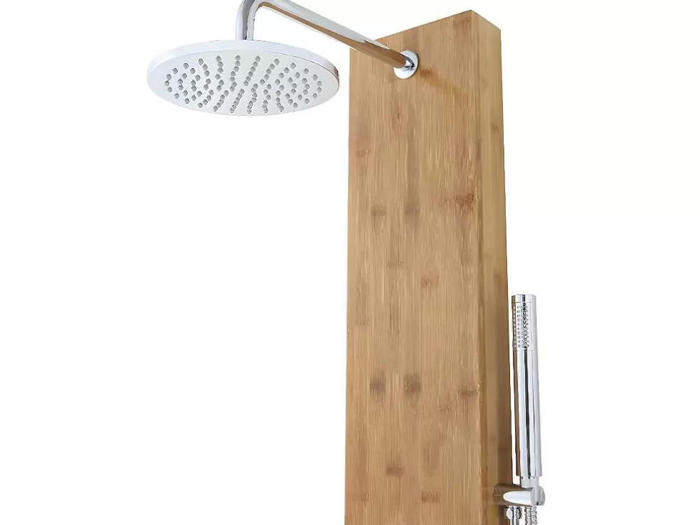 Shower & Design Coluna De Duche De Hidromassagem Em Bambu De 20X140 Cm - Solal* Coluna De Duche