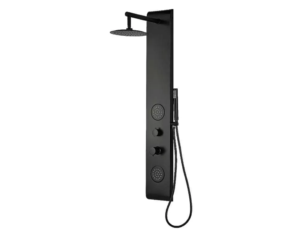 Shower & Design Coluna De Duche Hidromassagem Jubida - Preto - 20*130 Cm* Coluna De Duche