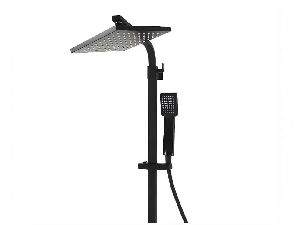 Shower & Design Coluna De Duche Termostatica Em Aco Inoxidavel Preto Mate - 125Cm - Peneda* Coluna De Duche