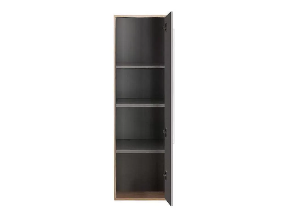 Vente-unique Coluna Suspensa Para Casa De Banho Cor Natural Clara E Cinza, C35 X L30 X A120 Cm - Jasmine* Coluna De Casa De Banho