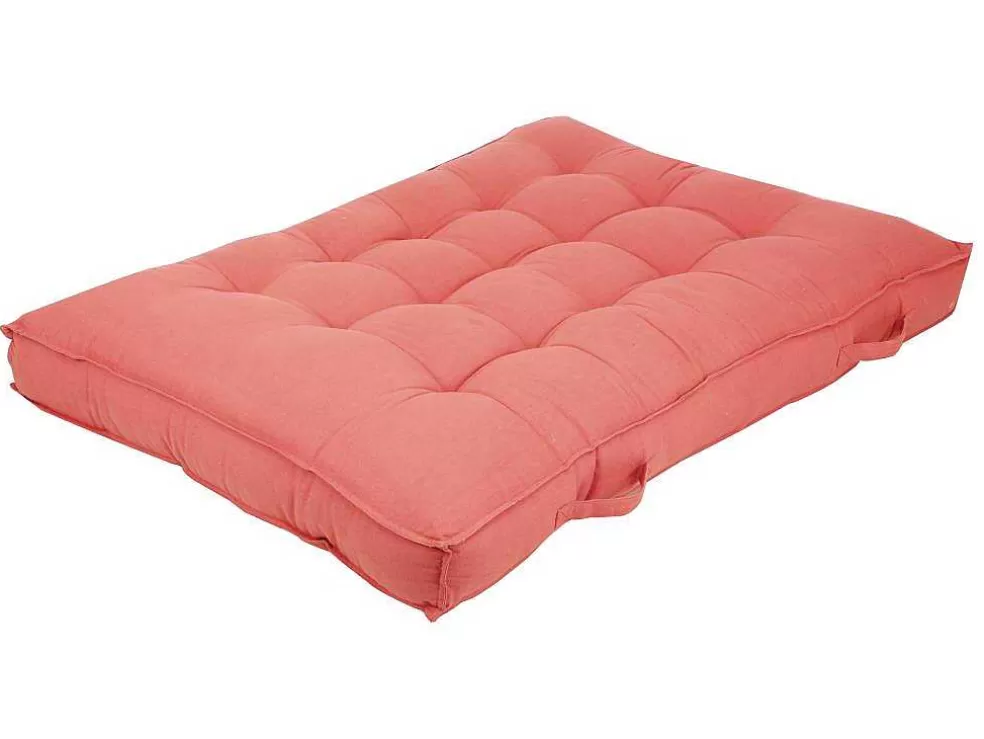 OZAIA Conjunto 1 Colchão + 2 Almofadas Para Palates Em Algodao Cor Coral - Baila* Decoração De Jardim