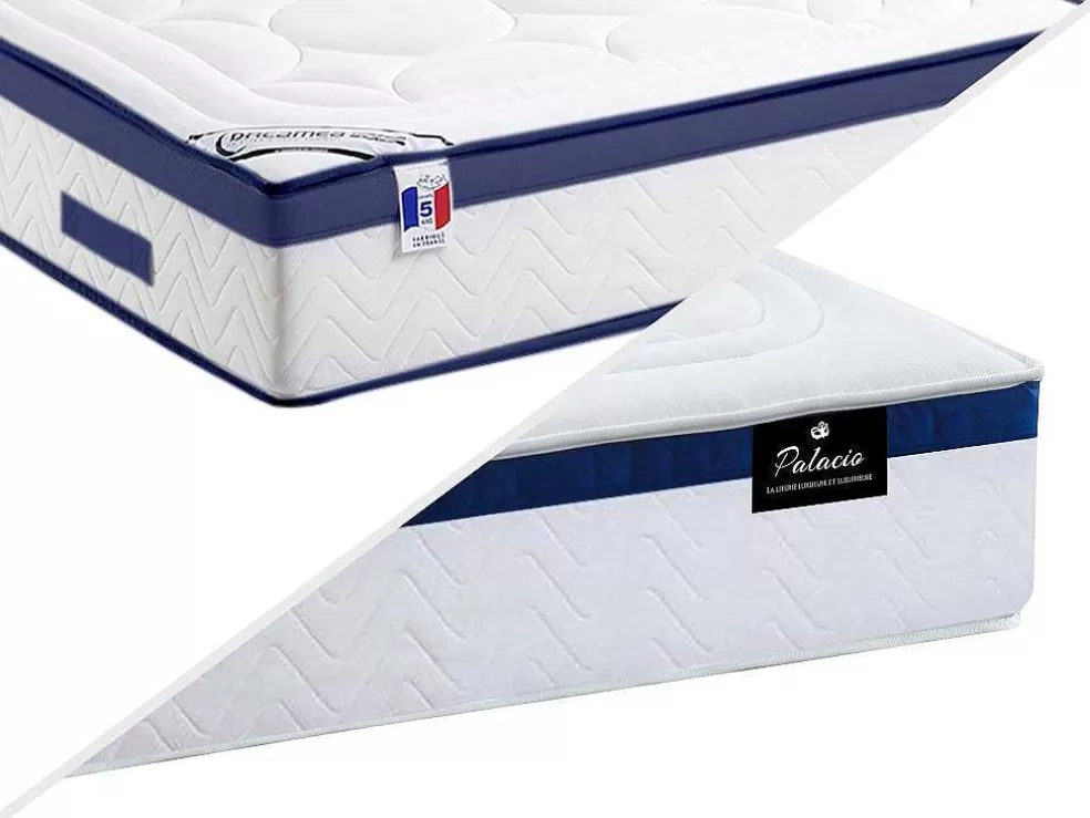 Palacio Conjunto Artigos De Cama 180 X 200 Cm Sommier Com Espaco De Arrumação Branco + Colchão De Molas Ensacadas - Marquis Da Dreamea* Conjunto Colchão E Sommier