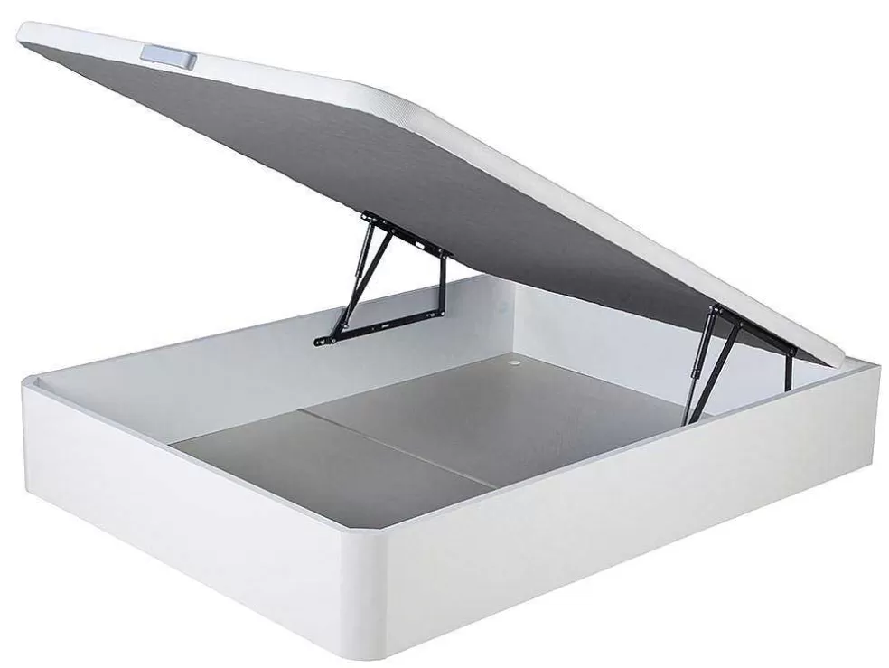 Palacio Conjunto Artigos De Cama 140 X 190 Cm Sommier Com Espaco De Arrumação Branco + Colchão De Molas Ensacadas - Marquis Da Dreamea* Conjunto Colchão E Sommier