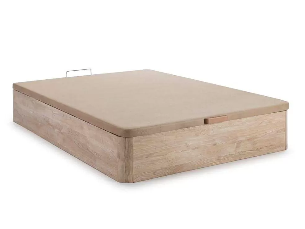 Ysmée Conjunto Artigos De Cama 140 X 190 Cm Sommier Com Espaco De Arrumação Natural Claro + Colchão De Molas Ensacadas - Prestige Da Ysmee* Conjunto Colchão E Sommier