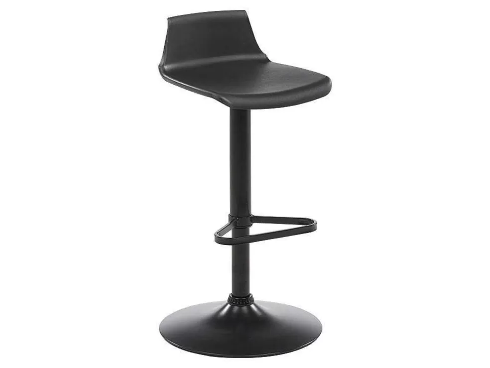 Vente-unique Conjunto "Comer Em Pe": Móvel De Bar Meteorite + 2 Bancos Altos Calas - Preto E Cinza* Móvel De Bar