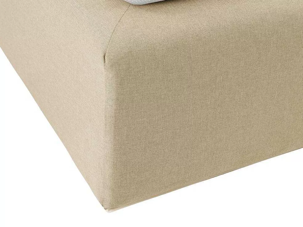 Ysmée Conjunto Completo Boxspring Cabeceira De Cama + Sommier Com Leds + Colchão 180X200 Cm Tecido Bege - Otaru De Ysmee* Cama Boxspring, Cama Continental