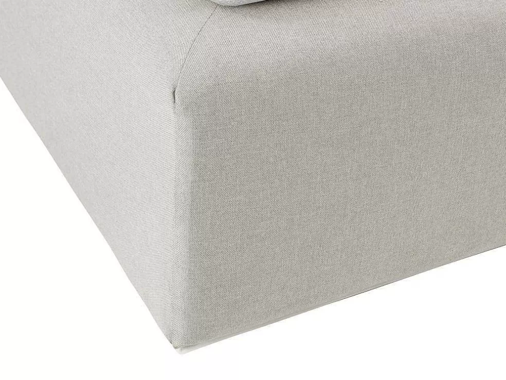 Ysmée Conjunto Completo Boxspring Cabeceira De Cama + Sommier Com Leds + Colchão 160X200 Cm Tecido Cinza - Otaru De Ysmee* Cama Boxspring, Cama Continental