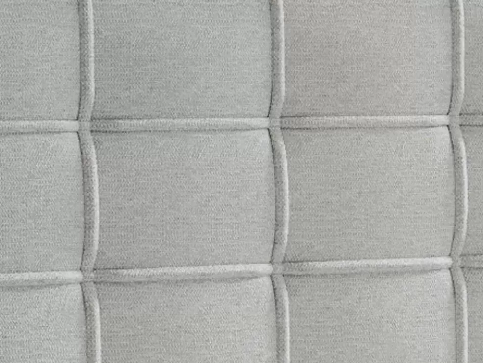 Ysmée Conjunto Completo Boxspring Com Cabeceira Estofada + Sommier + Colchão + Sobrecolchão 160 X 200 Cm Tecido Cinza-Claro - Inao De Ysmee* Cama Boxspring, Cama Continental