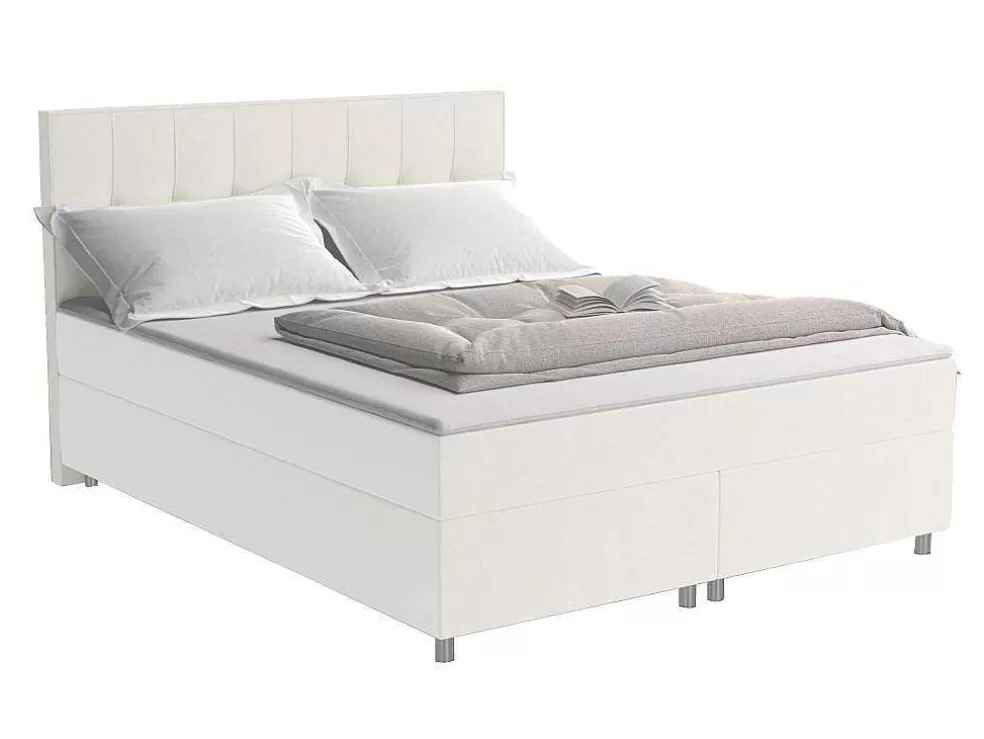 Ysmée Conjunto Completo Boxspring Siero Da Ysmee 180 X 200 Cm Tecido Cor Marfim* Cama Boxspring, Cama Continental
