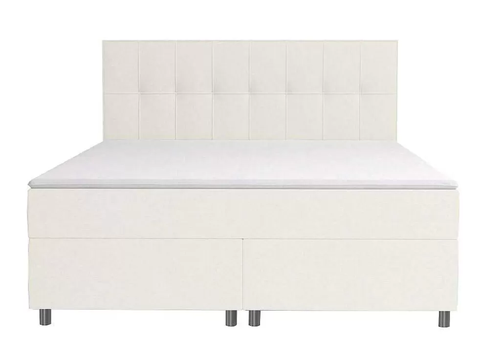 Ysmée Conjunto Completo Boxspring Siero Da Ysmee 180 X 200 Cm Tecido Cor Marfim* Cama Boxspring, Cama Continental