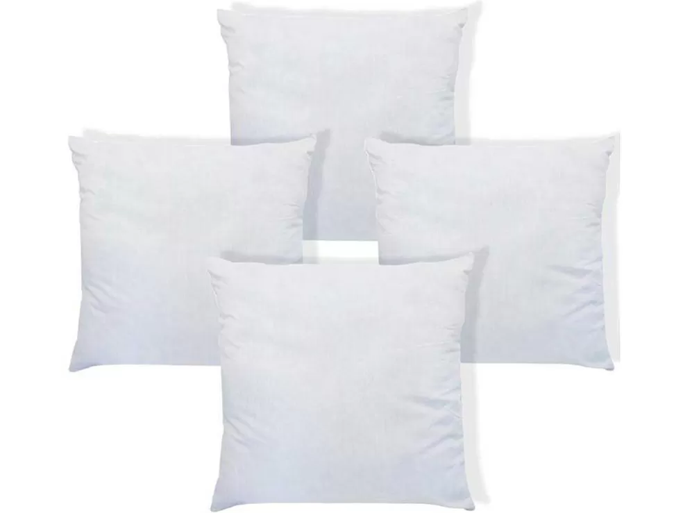 DREAMEA Conjunto De 4 Almofadas Calin 60 X 60 Cm 400 G Branco - Torivia* Almofada