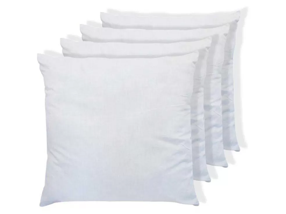 DREAMEA Conjunto De 4 Almofadas Calin 60 X 60 Cm 400 G Branco - Torivia* Almofada