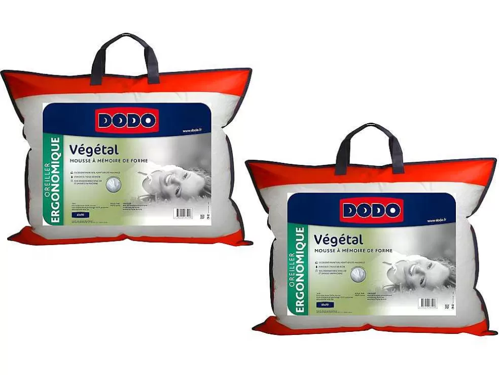 DODO Conjunto De 2 Almofadas Ergonomicas Com Memória De Forma 45X70Cm - Vegetal* Almofada