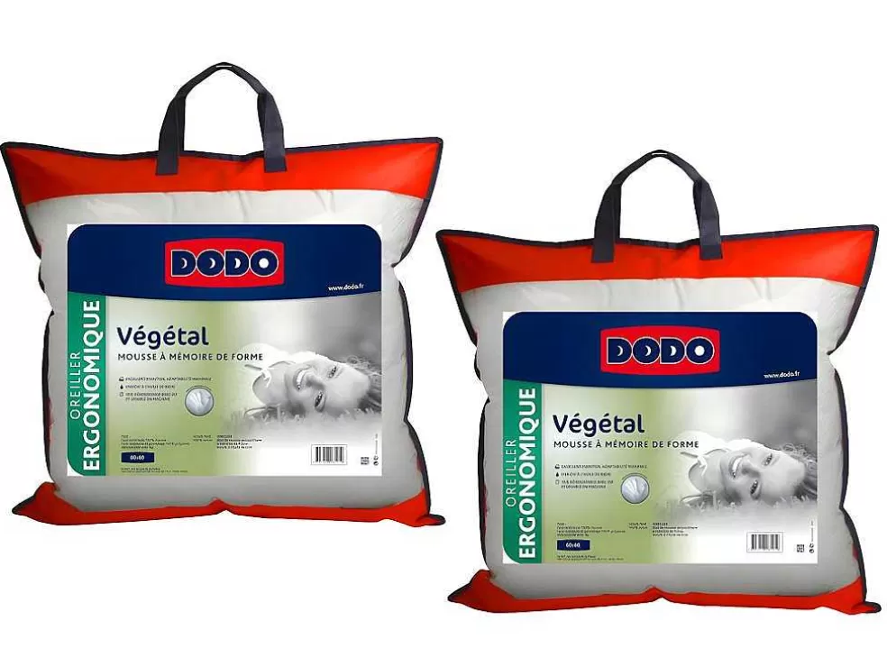DODO Conjunto De 2 Almofadas Ergonomicas Com Memória De Forma 60X60Cm - Vegetal* Almofada