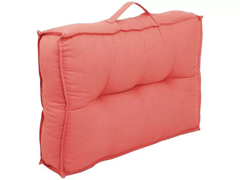 OZAIA Conjunto De 2 Almofadas Para Paletes Em Algodao 40 X 60 X 12 Cm Cor Coral - Baila* Decoração De Jardim