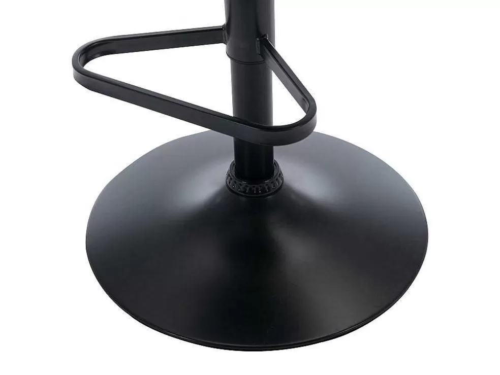 Vente-unique Conjunto De 2 Bancos Altos Em Tecido Boucle E Metal Branco - Doraliz* Bancos De Bar