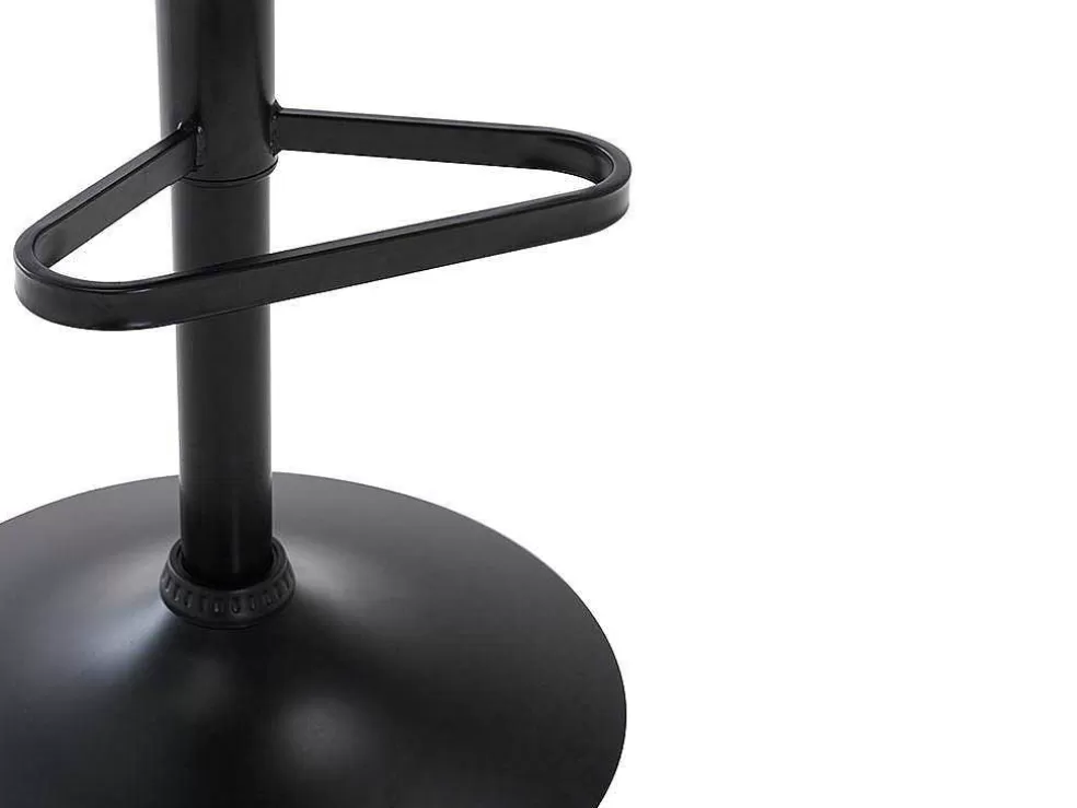 Vente-unique Conjunto De 2 Bancos Altos Tecido E Metal Preto - Doraliz* Promoções Sala
