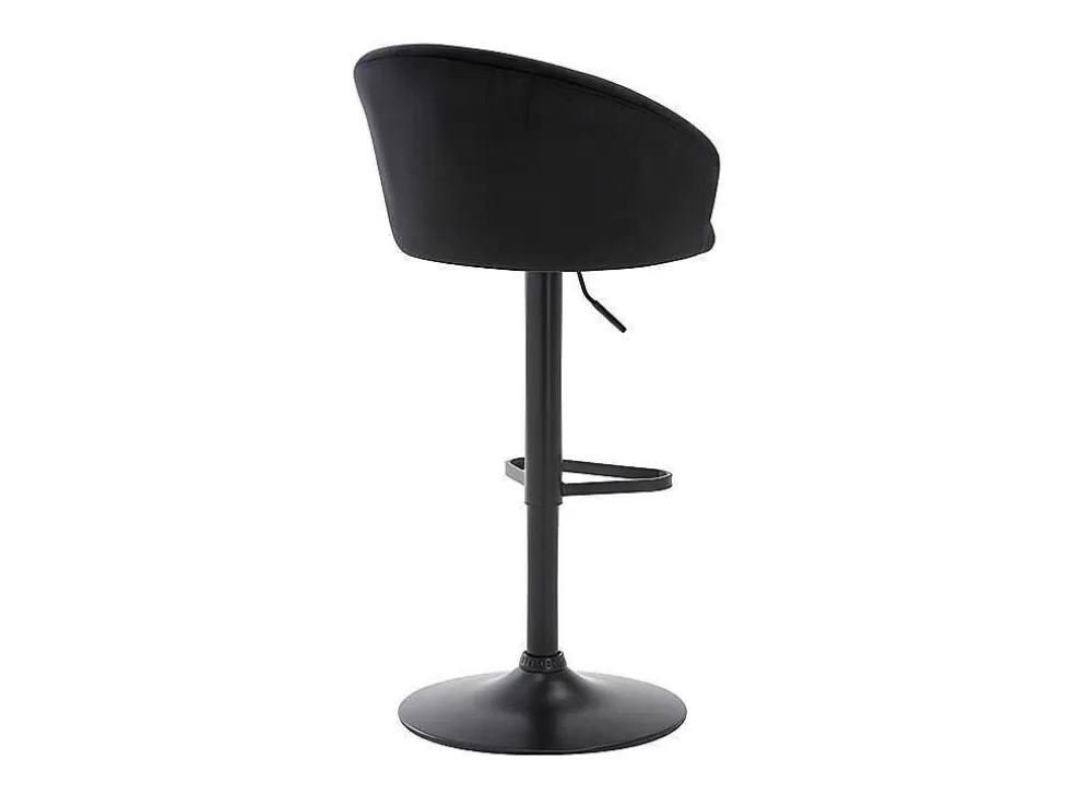 Vente-unique Conjunto De 2 Bancos Altos Tecido E Metal Preto - Doraliz* Promoções Sala