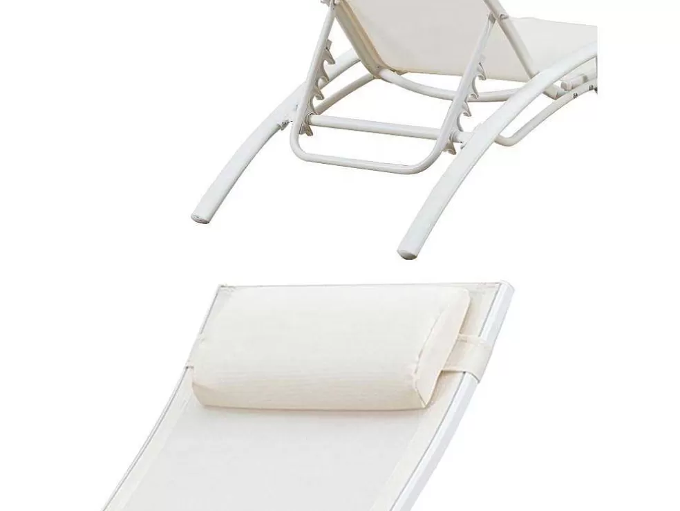 Happy Garden Conjunto De 2 Cadeiras De Conves Galapagos De Têxtil Branco - Aluminio Branco* Espreguiçadeira