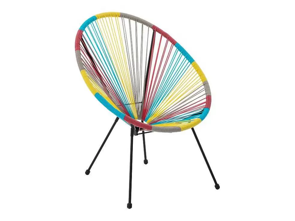 MYLIA Conjunto De 2 Cadeiroes De Jardim Em Fios De Resina Entrancados Multicolor - Alios Iii De * Conjunto Relax De Jardim
