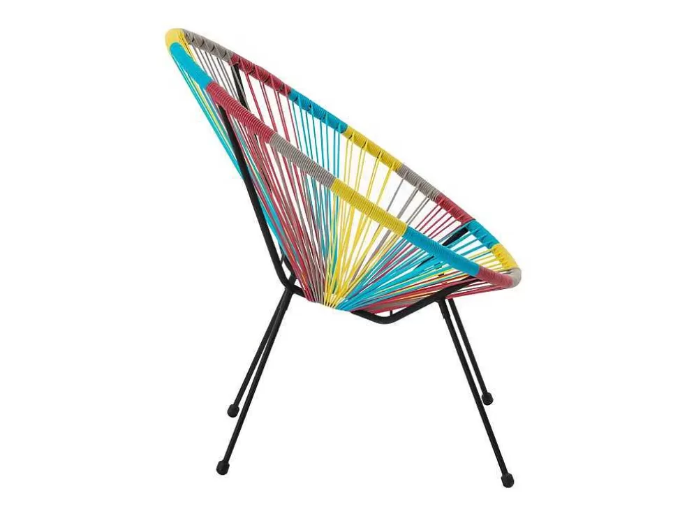 MYLIA Conjunto De 2 Cadeiroes De Jardim Em Fios De Resina Entrancados Multicolor - Alios Iii De * Conjunto Relax De Jardim