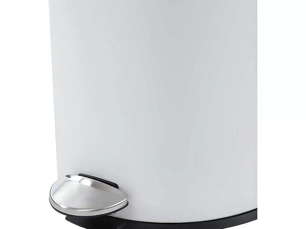 OZAIA Conjunto De 2 Caixotes Do Lixo Com Pedal Em Inox De 30 L E 3 L Cor Branco E Dourado - Pira* Acessórios E Arrumação De Cozinha