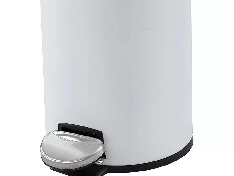 OZAIA Conjunto De 2 Caixotes Do Lixo Com Pedal Em Inox De 30 L E 3 L Cor Branco E Dourado - Pira* Acessórios E Arrumação De Cozinha