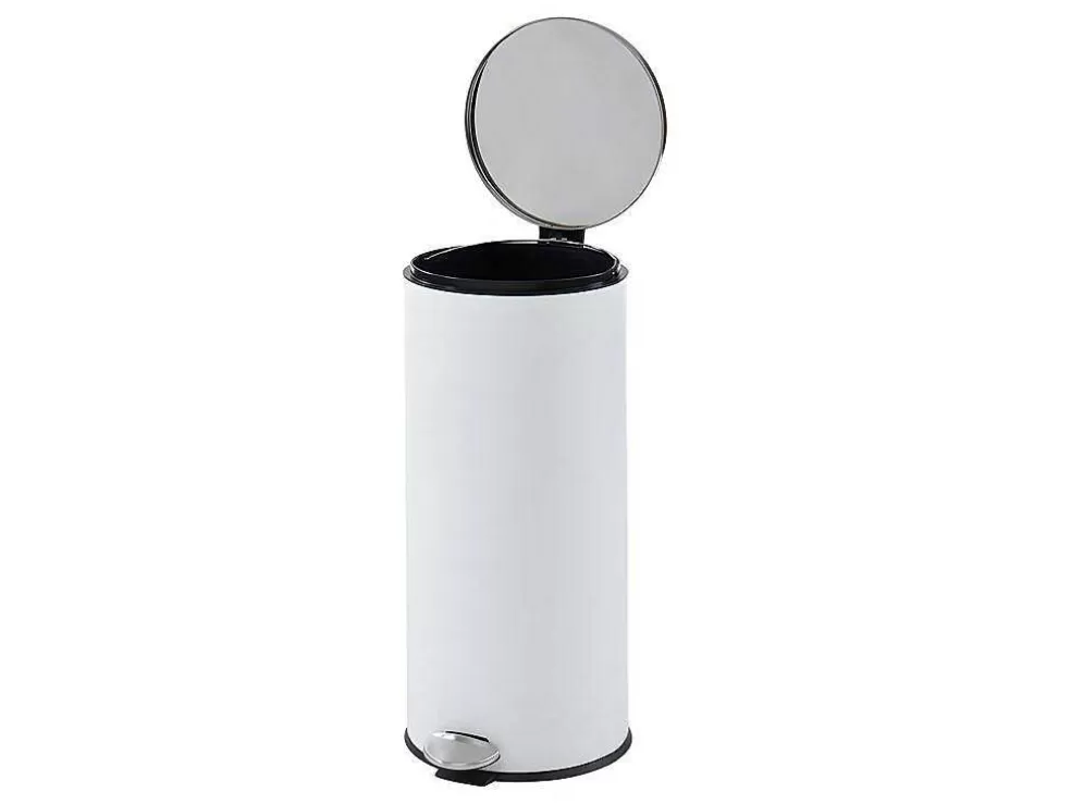OZAIA Conjunto De 2 Caixotes Do Lixo Com Pedal Em Inox De 30 L E 3 L Cor Branco E Dourado - Pira* Acessórios E Arrumação De Cozinha