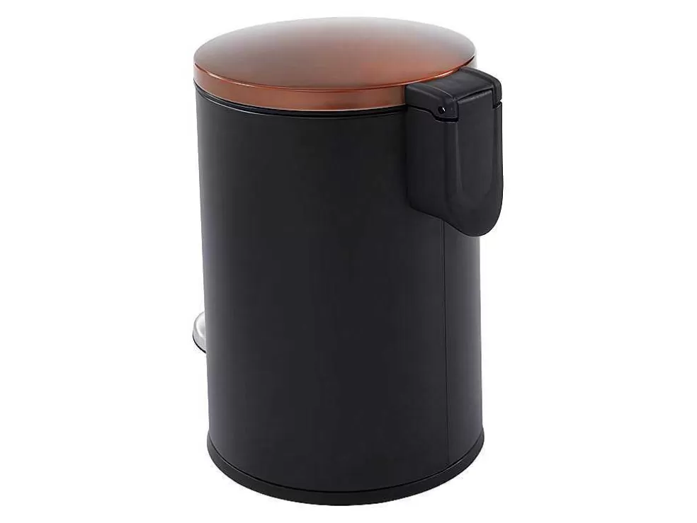 OZAIA Conjunto De 2 Caixotes Do Lixo Com Pedal Em Inox De 30 L E 3 L Cor Preto E Cobre - Pira* Acessórios E Arrumação De Cozinha