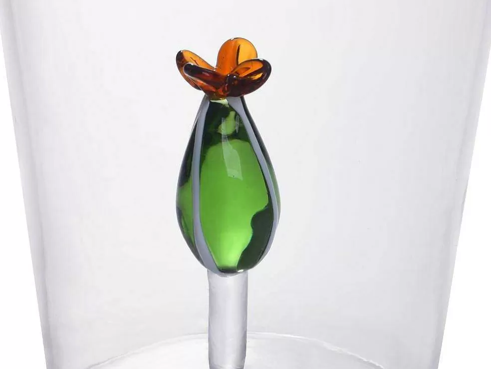 OZAIA Conjunto De 4 Copos Com Cactos Transparente E Verde D.8 X A.10 Cm - Puntia* Louça E Utensílios De Cozinha