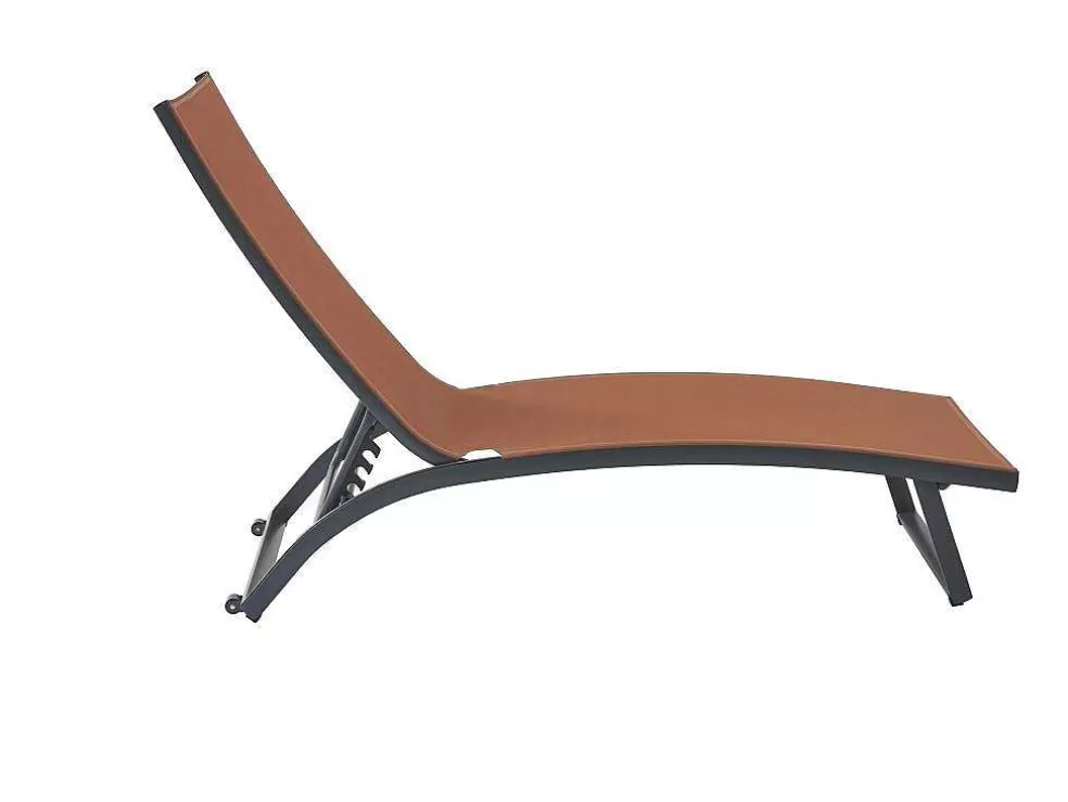 MYLIA Conjunto De 2 Espreguiçadeiras Com Varias Posicoes Aluminio E Têxtileno Terracota - Saranda De * Espreguiçadeira