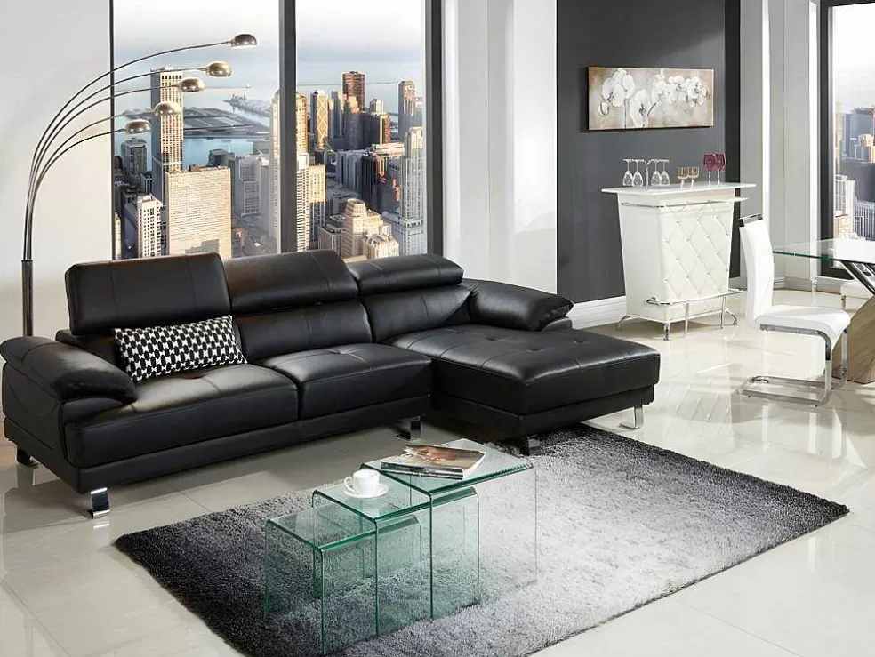 Vente-unique Conjunto De 3 Mesas De Centro De Encaixar Minka - Vidro Temperado* Mesa De Centro