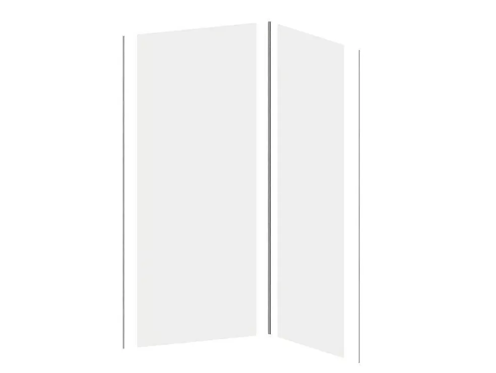 Shower & Design Conjunto De 2 Paineis De Parede De Casa De Banho Com Perfis Incluidos De C. 90 X L. 120 X A. 210 Cm* Painel De Parede Para Duche