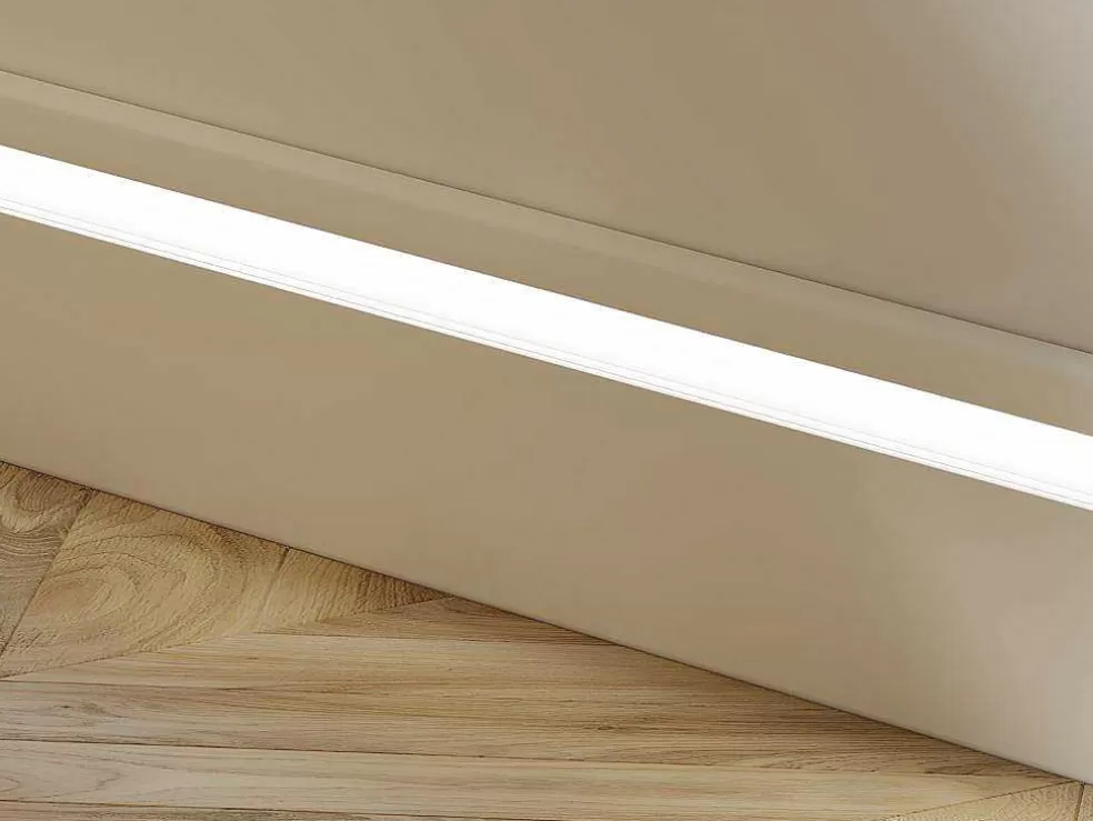 Vente-unique Conjunto De 3 RodaPés Em Polistireno C290 X A12 Cm Branco - Ateno* Rodape