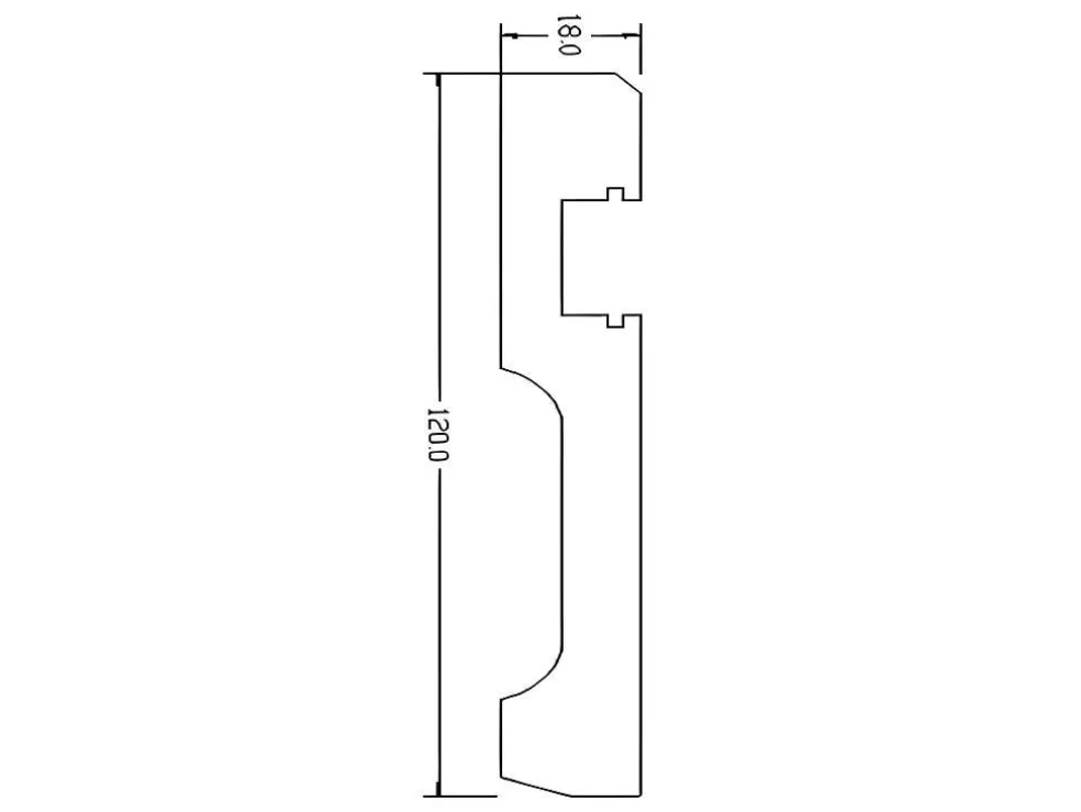 Vente-unique Conjunto De 3 RodaPés Em Polistireno C290 X A12 Cm Branco - Ateno* Rodape