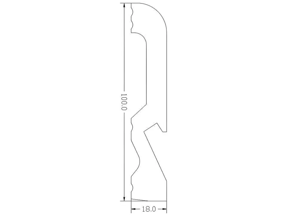 Vente-unique Conjunto De 3 RodaPés Em Polistireno C290 X A10 Cm Branco - Coreo* Rodape