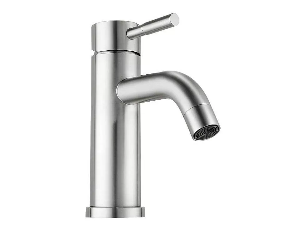 Shower & Design Conjunto De 2 Torneiras Misturadoras Mecanicas Arredondadas Inox Cor Niquel Escovado A17 Cm - Salavan* Torneira