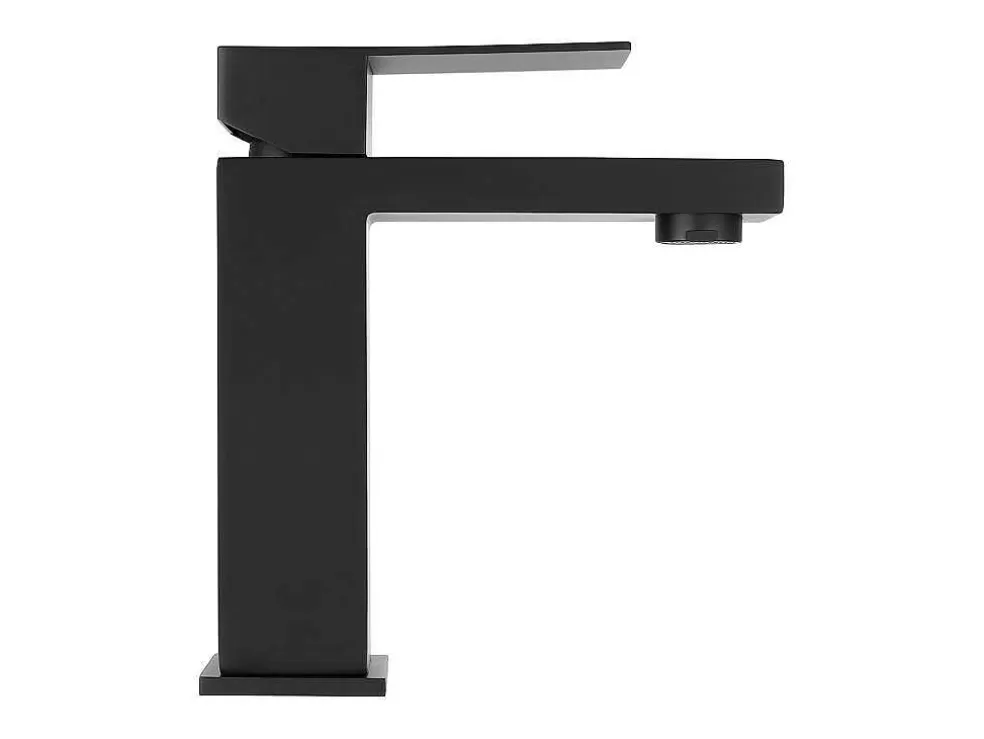 Shower & Design Conjunto De 2 Torneiras Misturadoras Mecanicas Quadradas Inox Escovado Preto Mate A17,3 Cm - Canilas* Torneira