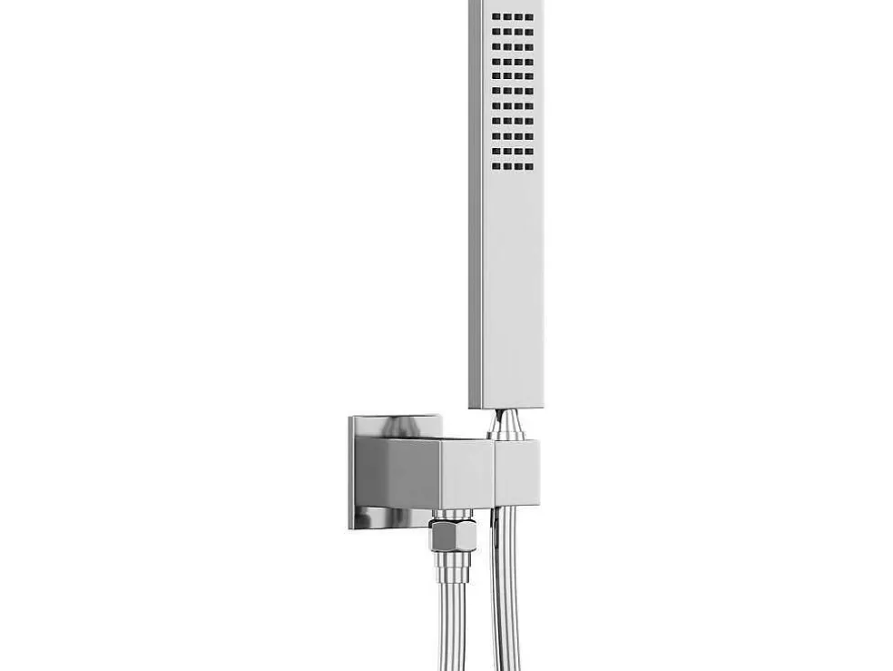 Shower & Design Conjunto De Duche Encastravel Com Torneira Misturadora Mecanica Cor Niquel Escovado - Tocantis* Coluna De Duche