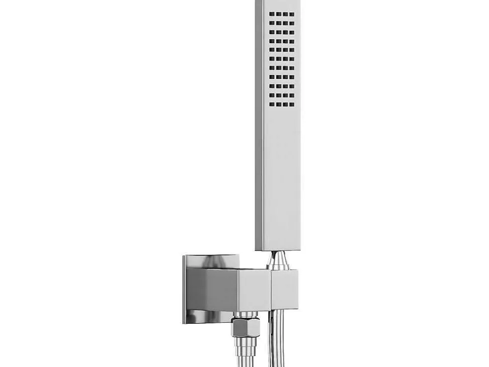 Shower & Design Conjunto De Duche Encastravel Com Torneira Misturadora Termostatica Cor Niquel Escovado - Terek* Coluna De Duche