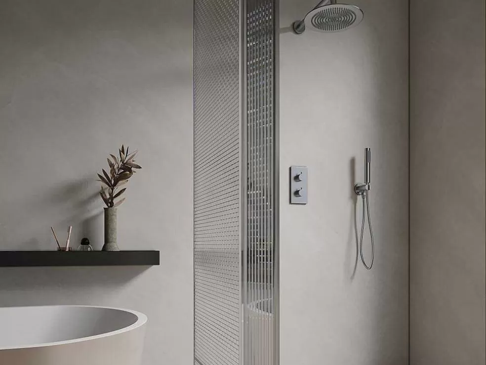 Shower & Design Conjunto De Duche Encastravel Com Torneira Misturadora Termostatica Cor Niquel Escovado - Timavo* Promoções Casa De Banho & Bem-Estar