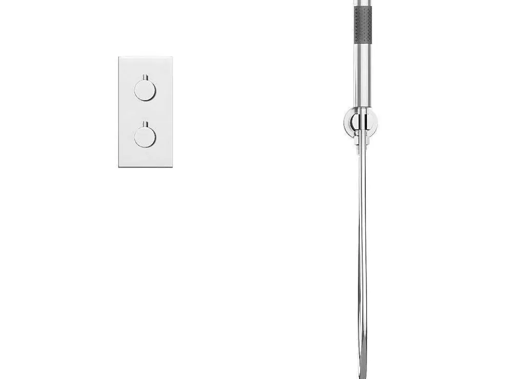 Shower & Design Conjunto De Duche Encastravel Com Torneira Misturadora Termostatica Cor Niquel Escovado - Timavo* Promoções Casa De Banho & Bem-Estar