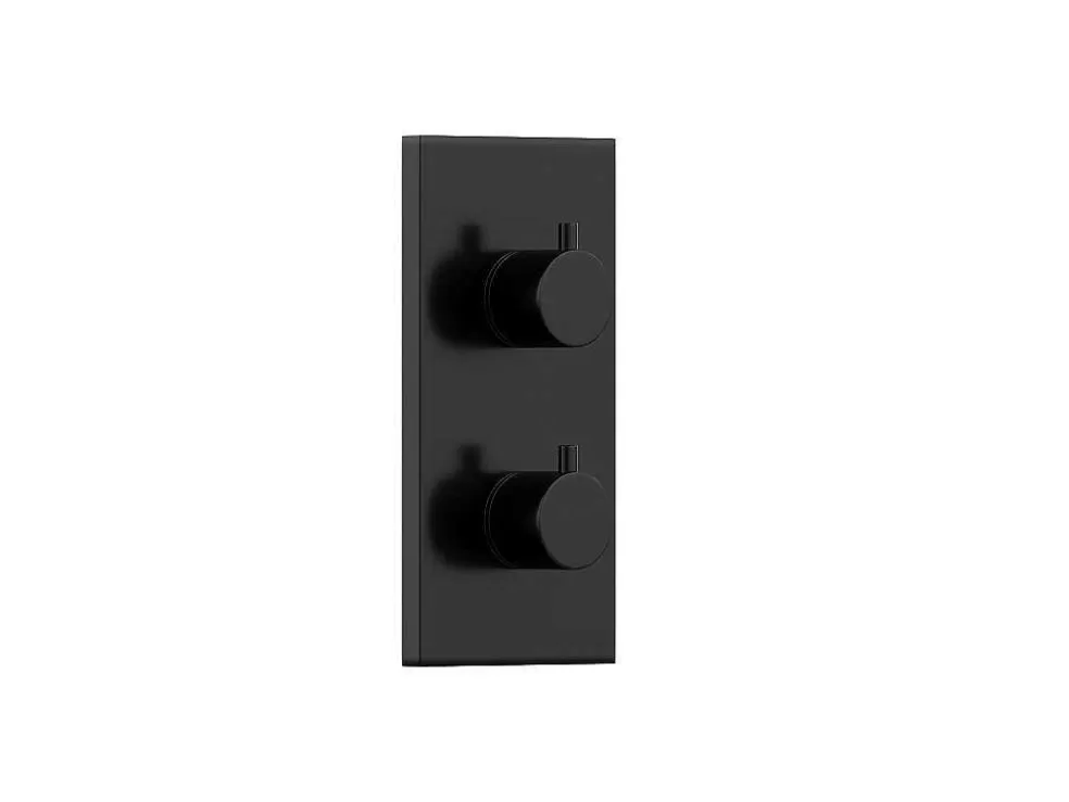Shower & Design Conjunto De Duche Encastravel Com Torneira Misturadora Termostatica Preto Mate - Timavo* Coluna De Duche